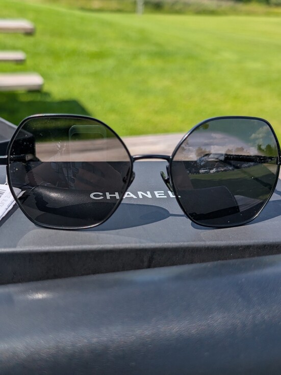 CHANEL Accessories - Chanel Black Hexagon Oversized Sunglasses
